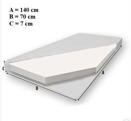 Детская кровать Ximena Princess Black 140x70см + Матрас + Ящик цена и информация | Детские кровати | hansapost.ee