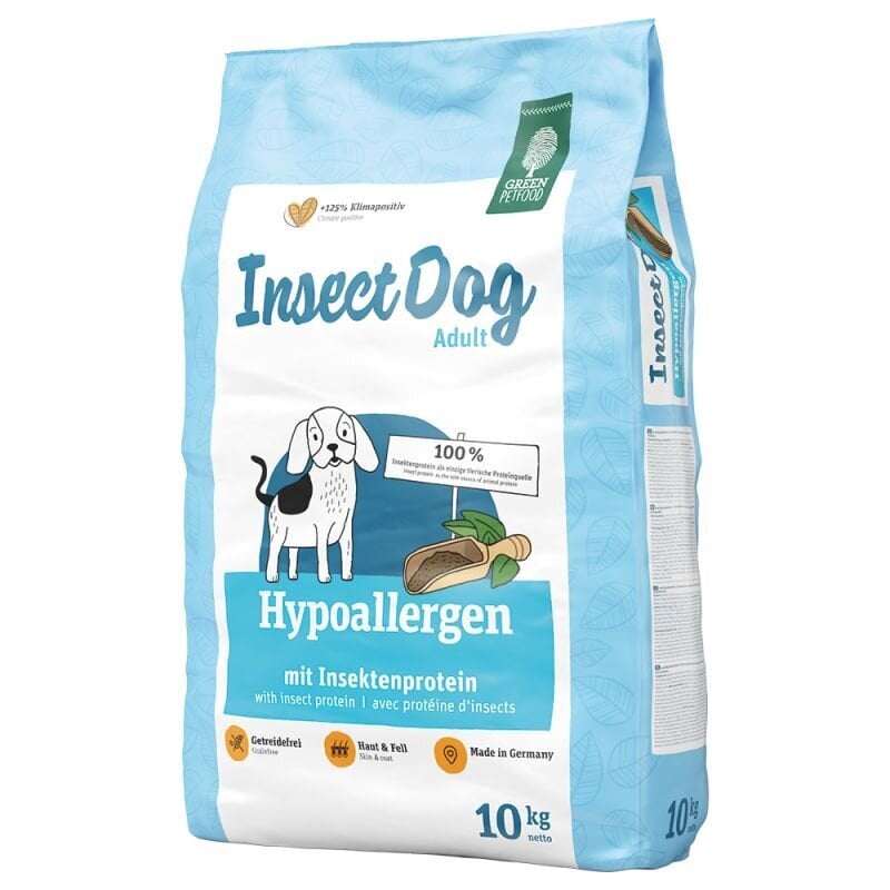 Koerte kuivtoit Green Dog hüpoallergeenne, putukavalguga, teravilja vaba, 10 kg hind ja info | Koerte kuivtoit ja krõbinad | hansapost.ee