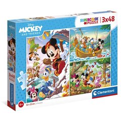 Disney Mickey ja Sõbrad pusle 3x48tk hind ja info | Pusled lastele ja täiskasvanutele | hansapost.ee