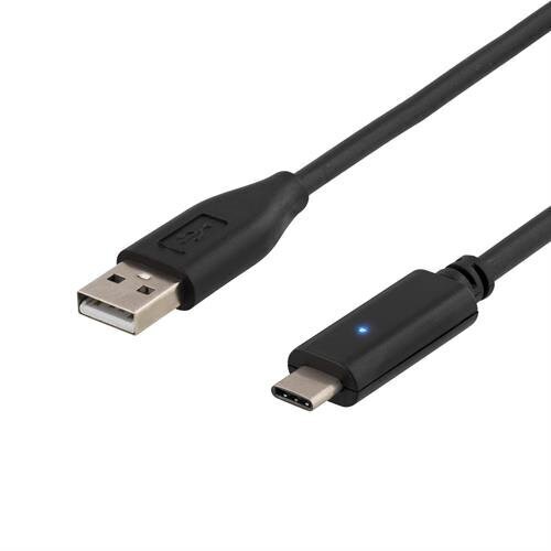 Deltaco USBC-1004, USB 2.0 "C-A", 1.0m hind ja info | Mobiiltelefonide kaablid | hansapost.ee