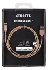 Streetz IPLH-272, USB, Lightning, 1m hind ja info | Mobiiltelefonide kaablid | hansapost.ee