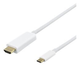 Deltaco USBC-HDMI1006-K, USB C, HDMI, 0.5 м цена и информация | Кабели для телефонов | hansapost.ee