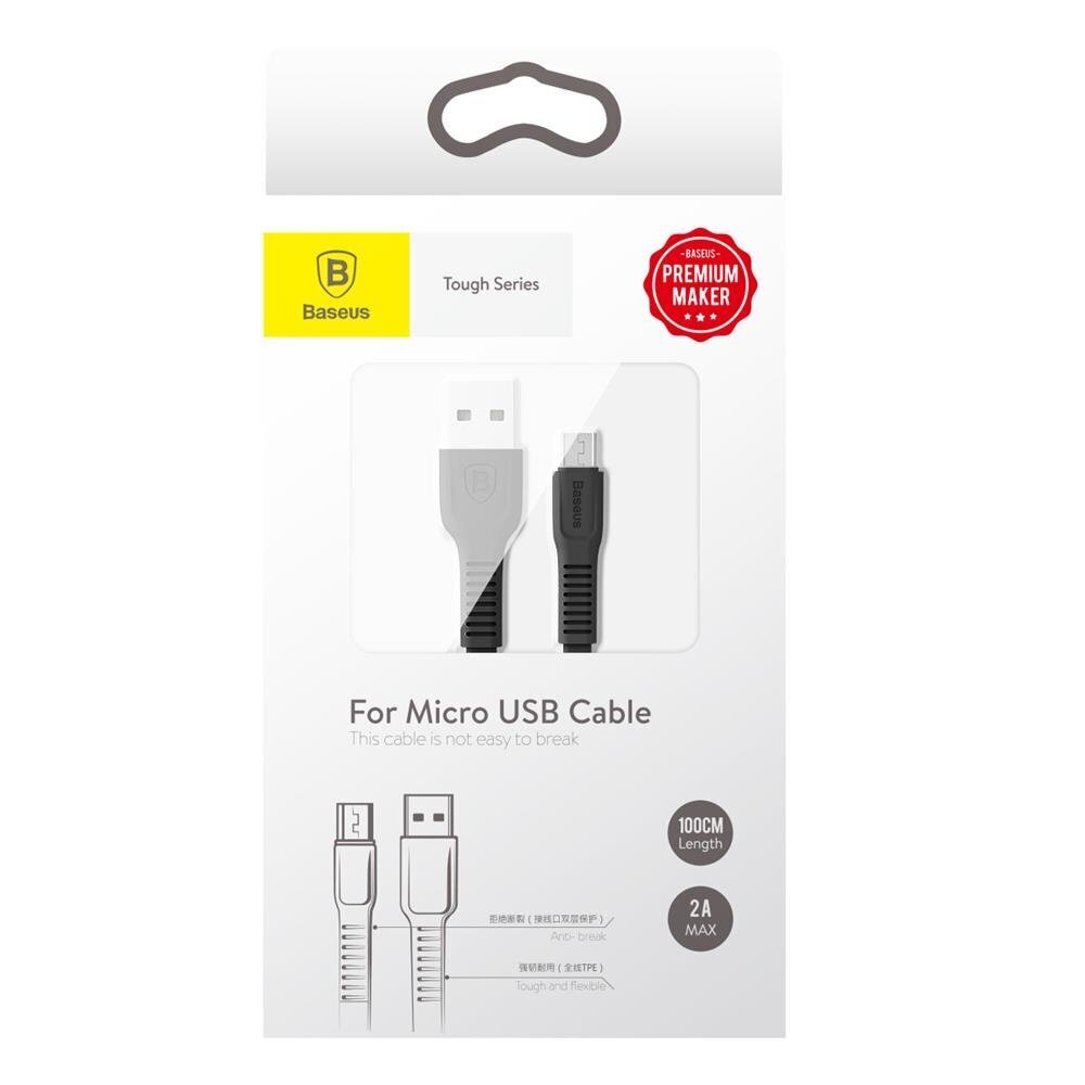 Laadimisjuhe Baseus Tough series microUSB 2A 1M must CAMZY-B01 цена и информация | Mobiiltelefonide kaablid | hansapost.ee