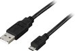 Deltaco USB-300S, USB A, USB Micro B, 0.5m цена и информация | Mobiiltelefonide kaablid | hansapost.ee