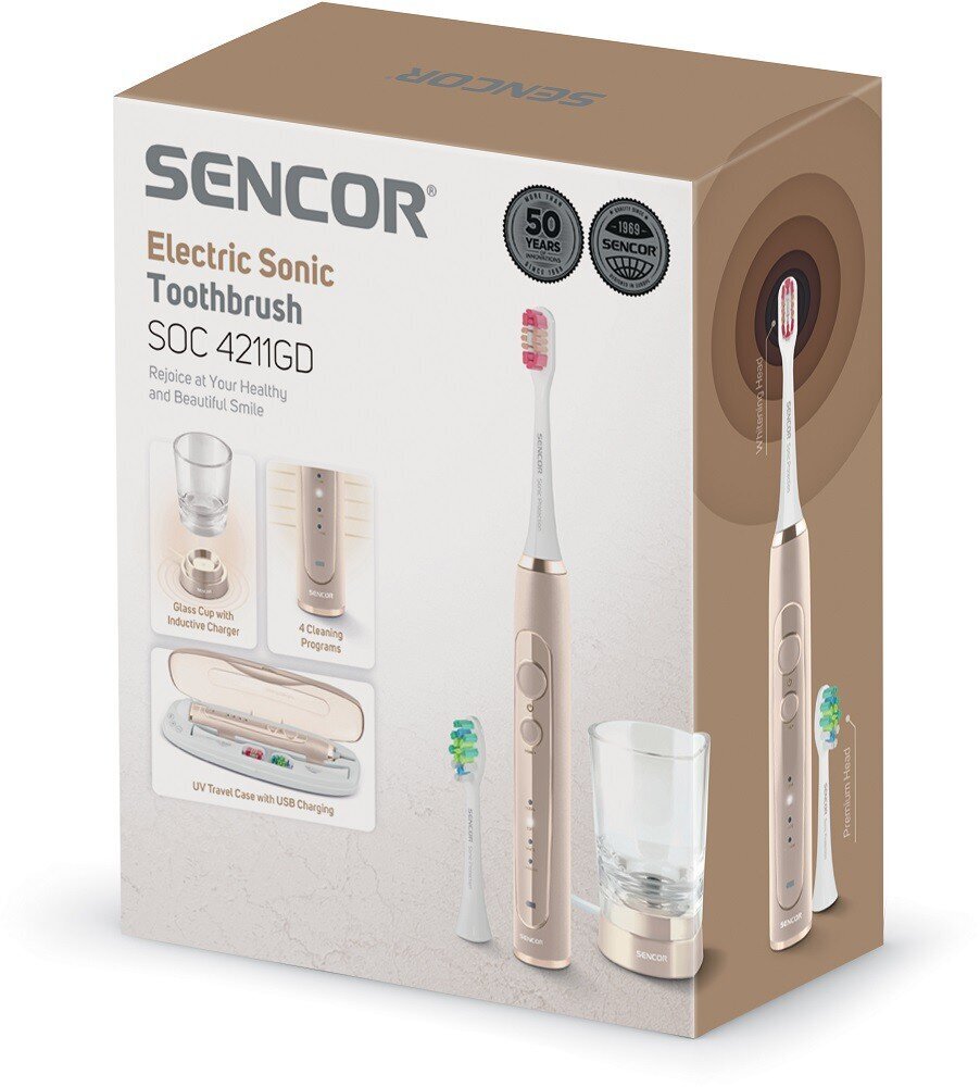 Sencor SOC4211GD цена и информация | Elektrilised hambaharjad | hansapost.ee