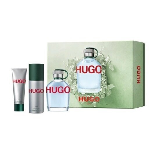 Komplekt meestele Hugo Boss Hugo Man, EDT 125 ml + spreideodorant 150 ml + dušigeel 50 ml цена и информация | Parfüümid meestele | hansapost.ee