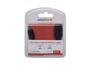 USB 2.0 - USB Micro OTG kaabel SINOX SOC4950, 0,1 m hind ja info | Mobiiltelefonide kaablid | hansapost.ee