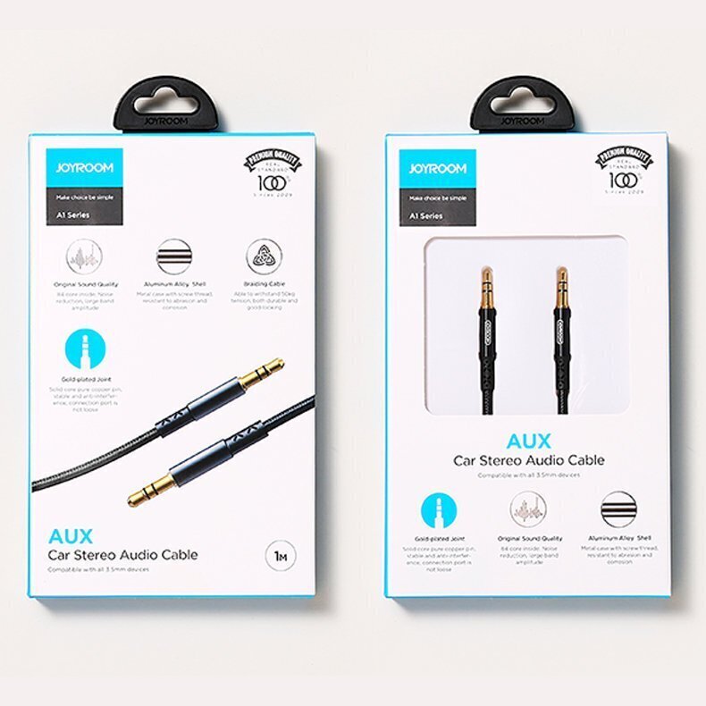 Joyroom stereo audio AUX cable 3,5 mm mini jack, 1,5 m hind ja info | Mobiiltelefonide kaablid | hansapost.ee