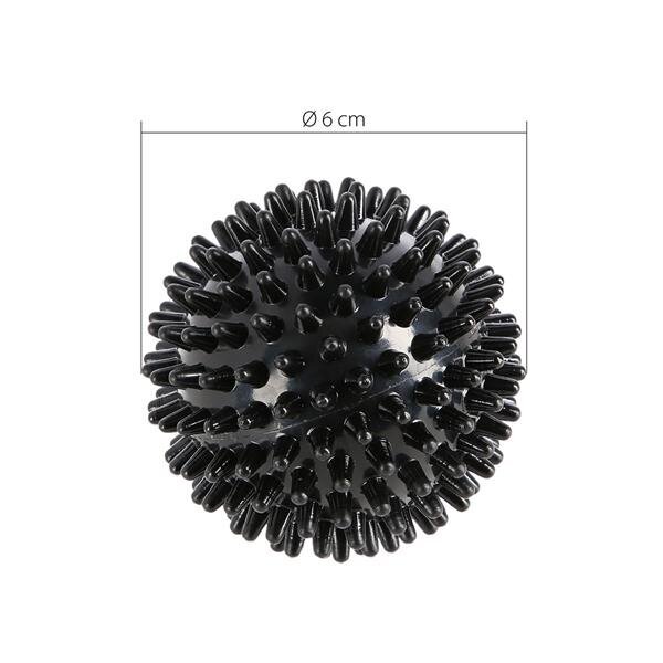 Massaažipall BLP01 BLACK SPIKY HMS цена и информация | Massaažikaubad | hansapost.ee