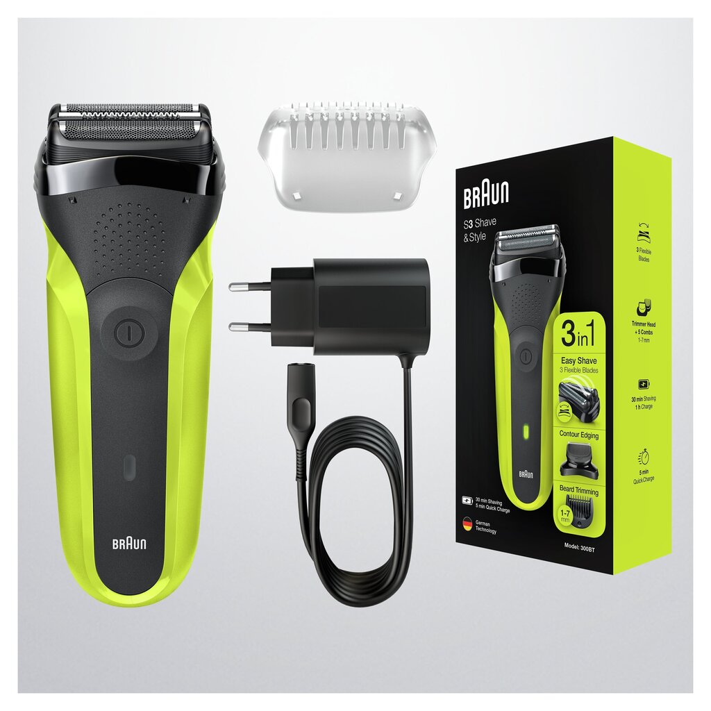 300BT pardel Series 3 Shave&Style 3-in-1 цена и информация | Pardlid | hansapost.ee