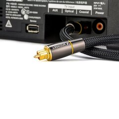 Wozinsky digital optical audio fiber cable Toslink SPDIF 3m black (WOPT-30) цена и информация | Кабели для телефонов | hansapost.ee