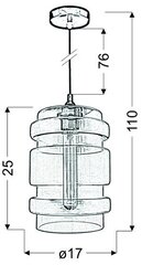 Подвесной светильник Candel 5531-36674-Z цена и информация | Потолочный светильник, 38 x 38 x 24 см | hansapost.ee