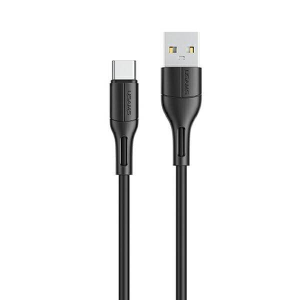 USAMS U68 USB-C laadimis- ja infoedastuskaabel 2A, must hind ja info | Mobiiltelefonide kaablid | hansapost.ee