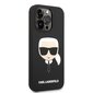 Karl Lagerfeld Liquid Silicone Karl Head Case for iPhone 14 Pro Max Black hind ja info | Telefonide kaitsekaaned ja -ümbrised | hansapost.ee