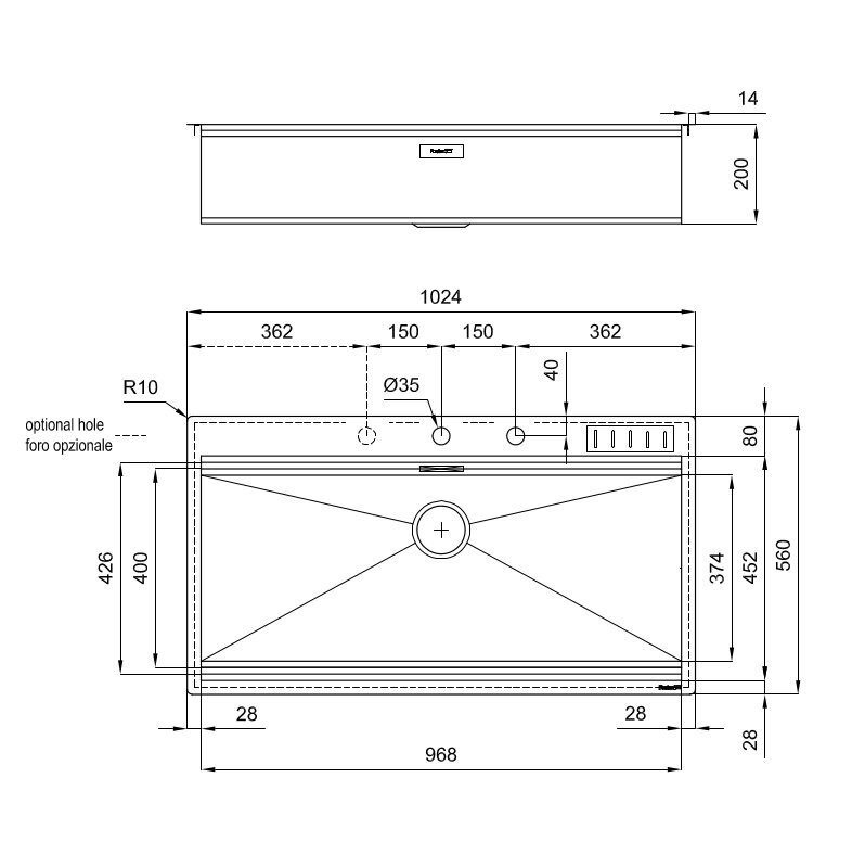 Foster valamu Milano 1024x560 цена и информация | Köögivalamud | hansapost.ee