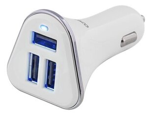 DELTACO USB-CAR102, 3xUSB, 5,2A hind ja info | Laadijad mobiiltelefonidele | hansapost.ee