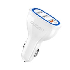 Dudao universaalne autolaadija 3x USB Quick Charge 3.0 QC3.0 2.4A 18W valge (R7S valge) hind ja info | Laadijad mobiiltelefonidele | hansapost.ee