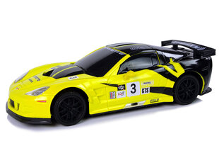 Kaugjuhtimispuldiga sportauto Corvette C6.R, 2,4 G, 1:24, kollane price and information | Beebide mänguasjad | hansapost.ee