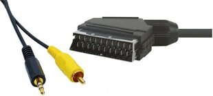 Кабель Scart - RCA+ разъем 3,5 мм, 1,5 м цена и информация | Кабели и провода | hansapost.ee