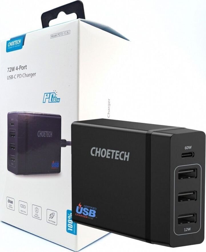 Choetech PD72-1C3U hind ja info | Laadijad mobiiltelefonidele | hansapost.ee