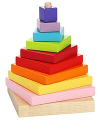 Деревянные кубики Пирамида цена и информация | Игрушки для малышей | hansapost.ee