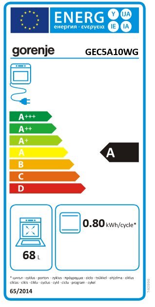 Gorenje GEC5A10WG цена и информация | Elektripliidid | hansapost.ee