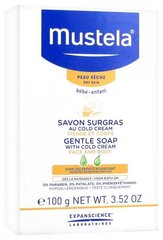 Нежное мыло с кремом для детской кожи лица и тела Mustela, 100 г цена и информация | Косметика для мам и детей | hansapost.ee