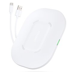 Беспроводное зарядное устройство Choetech Qi 15 Вт + USB-кабель - USB Type C, 1 м, белое (T550-F-V2) цена и информация | Зарядные устройства для телефонов | hansapost.ee