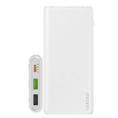 Dudao power bank 10000mAh 18W Quick Charge Power Delivery 2x USB / 1x USB Type C white (K12PQ_W) цена и информация | Зарядные устройства Power bank | hansapost.ee