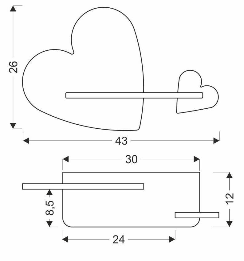 Seinavalgusti Candellux Heart 21-03850 hind ja info | Seinavalgustid | hansapost.ee