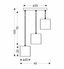 Rippvalgusti Candellux Atlanta 33-00682 hind ja info | Rippvalgustid | hansapost.ee