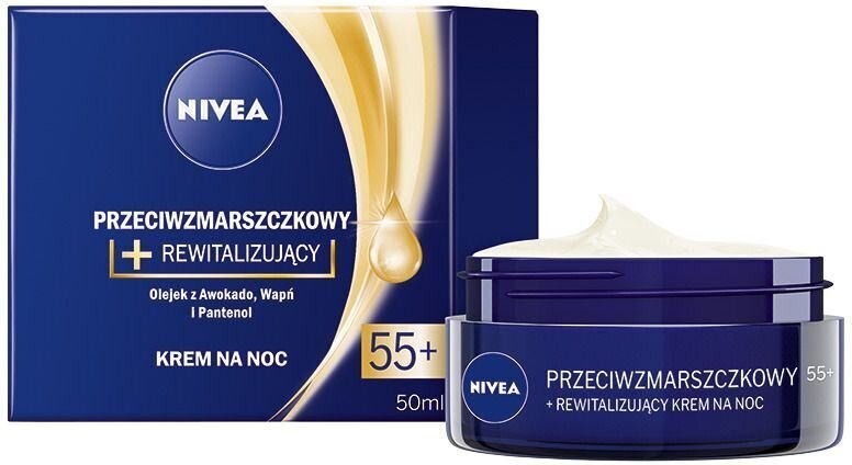 Kortsudevastane öökreem Nivea Anti-Wrinkle + Revitalizing, +55 ml цена и информация | Näokreemid | hansapost.ee