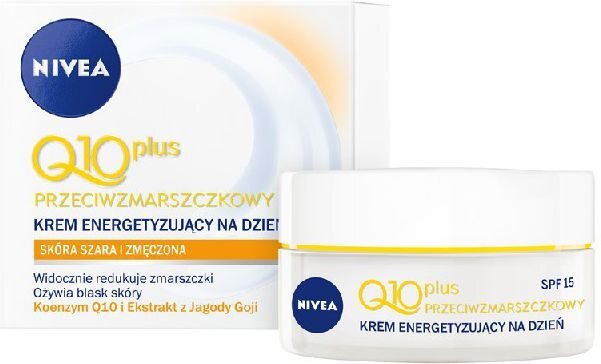 Igapäevane kortsudevastane näokreem Nivea Q10 Energy SPF 15, 50 ml hind ja info | Näokreemid | hansapost.ee