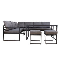 Комплект LEIPZIG (угловой диван, 2 тумбы, стол) цена и информация | Комплекты уличной мебели | hansapost.ee