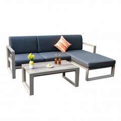 Комплект садовой мебели POSTA угловой диван и стол, коричневый цена и информация | Комплекты уличной мебели | hansapost.ee