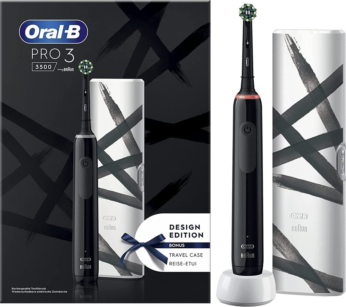 Oral-B Pro 3 3500 Limited Edition, Black цена и информация | Elektrilised hambaharjad | hansapost.ee