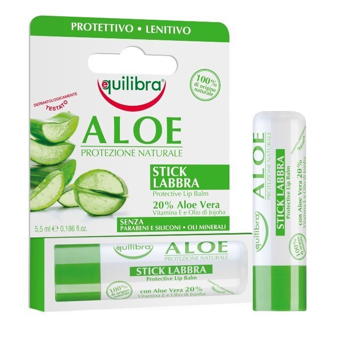 Kaitsev huulepalsam aaloeekstraktiga Equilibra Aloe Protezione Naturale 5.5 ml hind ja info | Huulekosmeetika | hansapost.ee