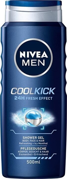 Dušigeel meestele Nivea Men Fresh Kick, 500 ml hind ja info | Dušigeelid, õlid | hansapost.ee