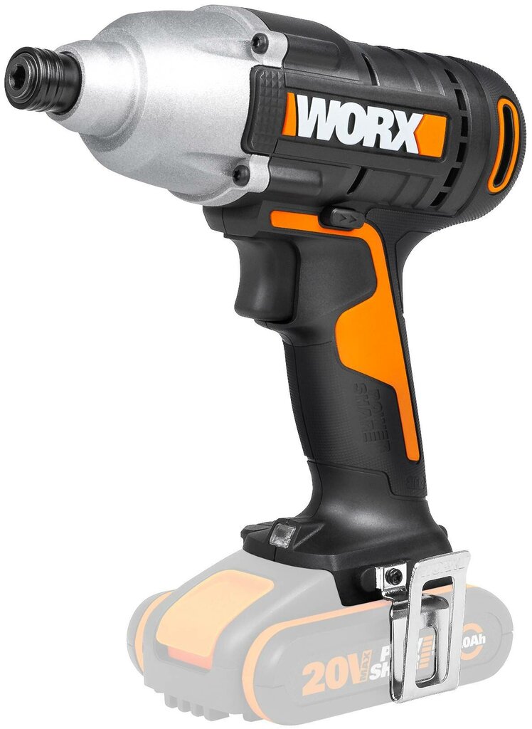 Impact driver 20V 1/4" Worx WX291.9 цена и информация | Akutrellid, puurid ja kruvikeerajad | hansapost.ee