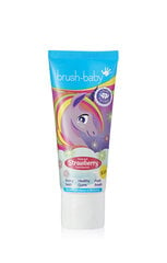 Laste hambapasta Brush-Baby Unicorn Strawberry, 50 ml hind ja info | Hambaharjad, hampapastad ja suuloputusvedelikud | hansapost.ee