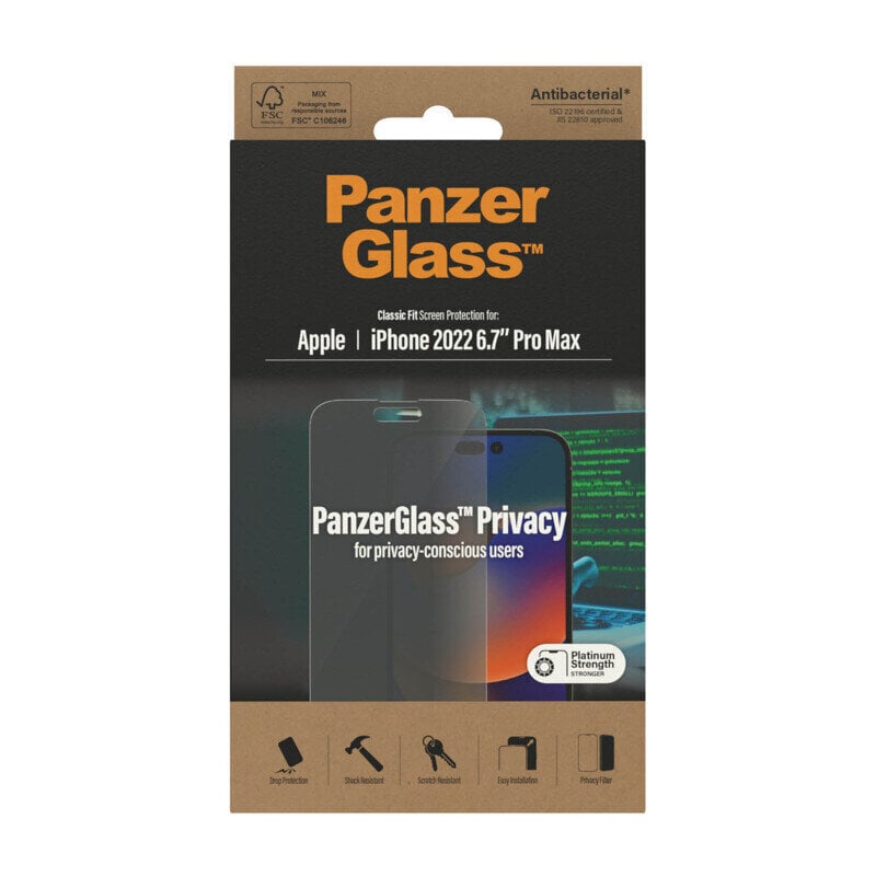 Kaitseklaas PanzerGlass Apple iPhone 14 Pro Max jaoks hind ja info | Ekraani kaitseklaasid ja kaitsekiled | hansapost.ee
