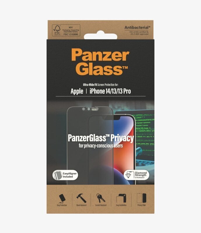 PanzerGlass iPhone 14/13/13 Pro цена и информация | Ekraani kaitseklaasid ja kaitsekiled | hansapost.ee