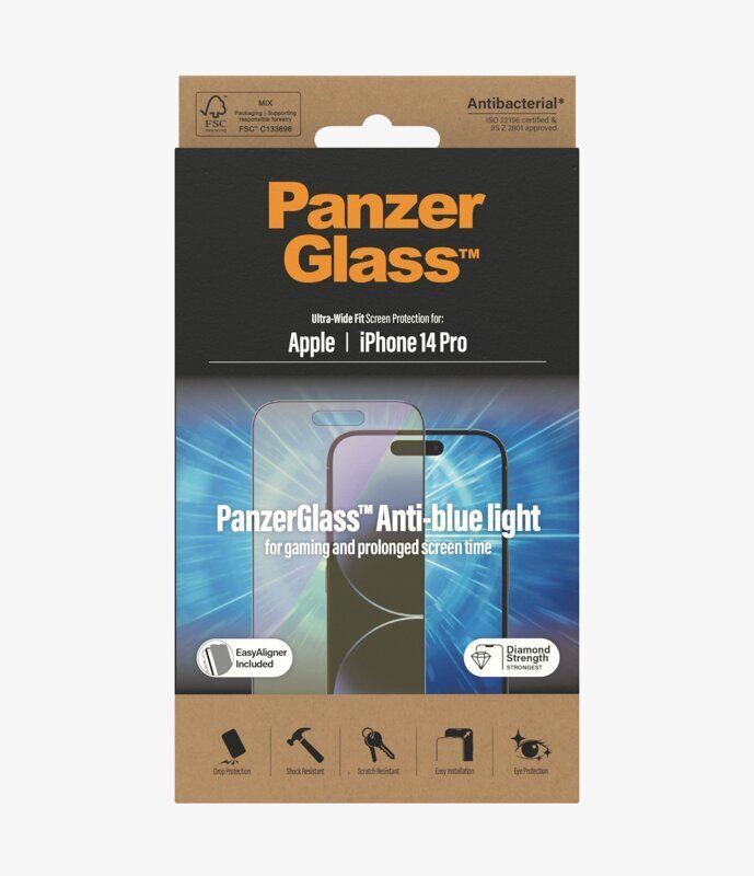 PanzerGlass iPhone 14 Pro цена и информация | Ekraani kaitseklaasid ja kaitsekiled | hansapost.ee