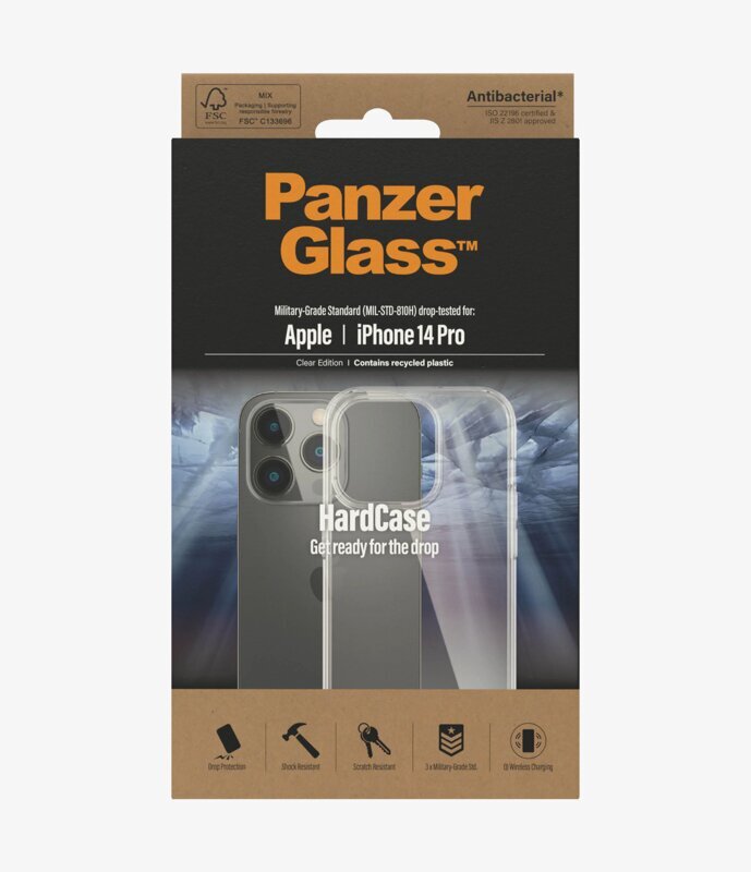 PanzerGlass HardCase skirtas Apple iPhone 14 Pro, skaidrus цена и информация | Telefonide kaitsekaaned ja -ümbrised | hansapost.ee