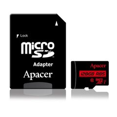 "apacer secure digital card v10, 128 gb, micro sdxc, ap128gmcsx10u5-r, uhs-i u1 (class 10), с адаптером цена и информация | Apacer Мобильные телефоны, Фото и Видео | hansapost.ee