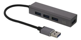 Deltaco UH-486 sąsajos šakotuvas USB 3.2 Gen 1 (3.1 Gen 1) Type-A 5000 Mbit/ai Pilka цена и информация | Адаптеры, USB-разветвители | hansapost.ee