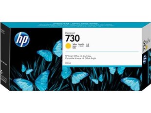 Чернильный картридж HP 730XL/300ML P2V70A, желтый цена и информация | Картриджи для струйных принтеров | hansapost.ee