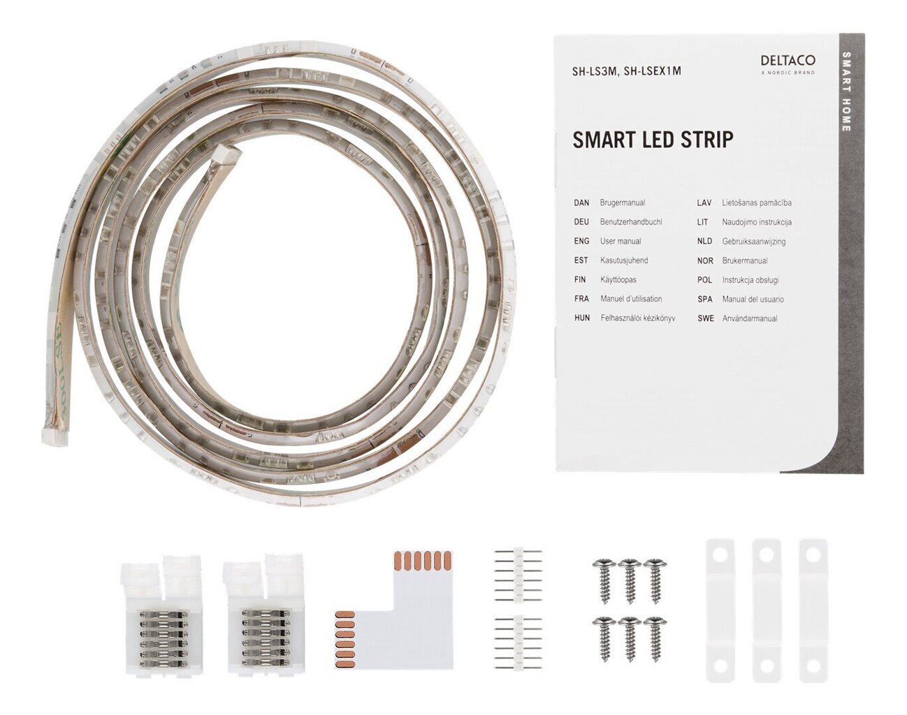 Išmanios LED juostos prailginimas Deltaco SH-LSEX1M, 1m цена и информация | Valgusribad ja LED ribad | hansapost.ee