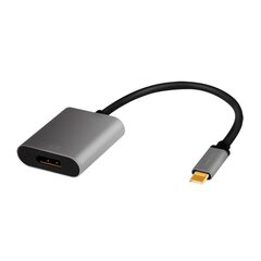 Переходник USB-C на DP/F, 4K/60 Гц, алюминий, 0,15 м цена и информация | Адаптеры и USB-hub | hansapost.ee