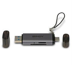 Адаптер USB3.2 C & A SD/43335 LINDY цена и информация | Адаптеры, USB-разветвители | hansapost.ee